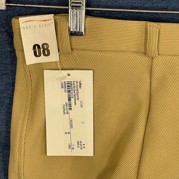 Tuff Rider Pants Kids Beige Tan Slim Equestrian Horse Riding Pants Sz 8 NWT - Picture 6 of 10